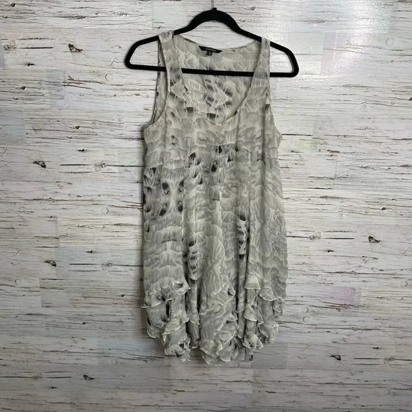 Portmans Dresses & Skirts - Portmans black  gray sheer dress size 12 sleeveless